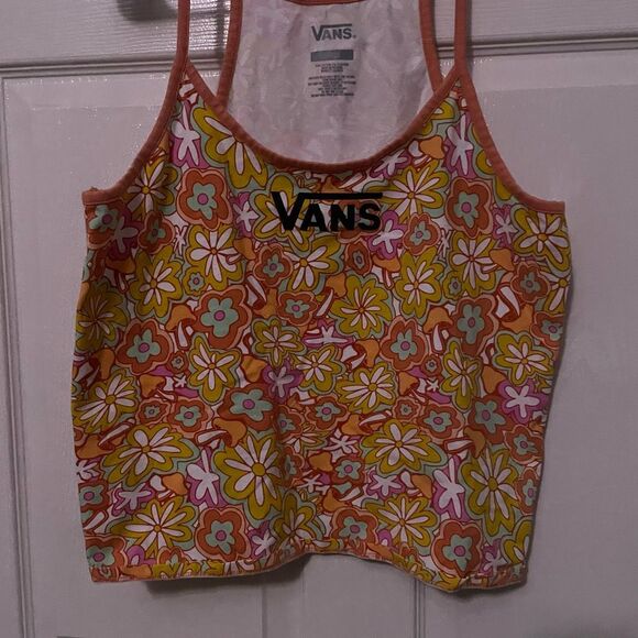 Vans Large Floral Halter Neck Tank Top Athletic Wear - Picture 3 of 5